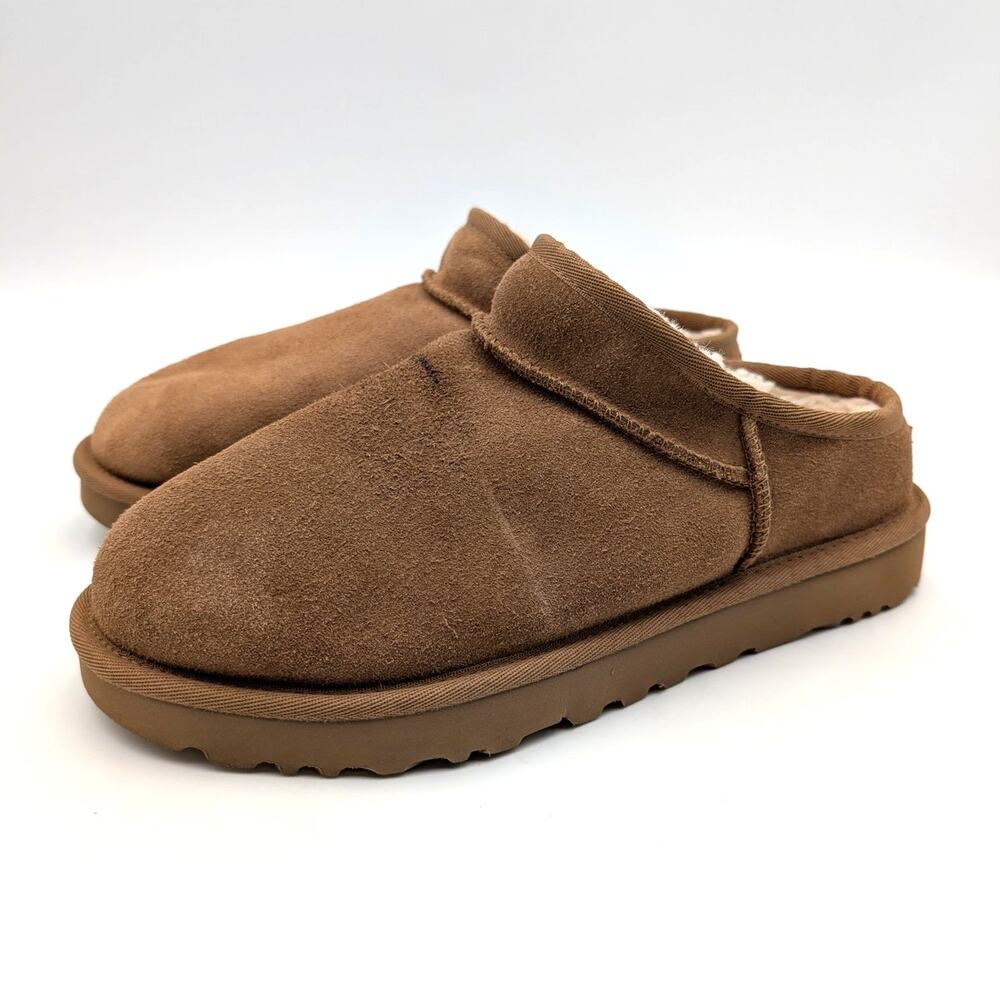 UGG Tasman Suede Sheepskin Classic Slippers Women's Chestnut Size US9 EU40